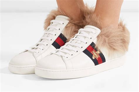 gucci fur shoes price|gucci sneakers dames.